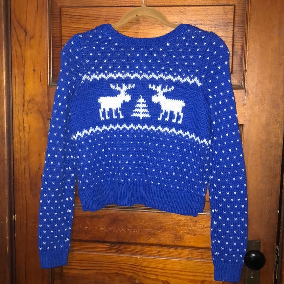 Cute Blue Christmas Sweater - Picture 2 of 5